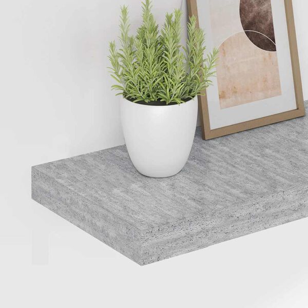 vidaXL Floating Wall Shelves 4 pcs Concrete Grey 80x23.5x3.8 cm MDF