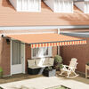 vidaXL Retractable Awning Manual Yellow and Orange 400 x 300 cm