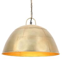 vidaXL Industrial Vintage Hanging Lamp 25 W Brass Round 41 cm E27