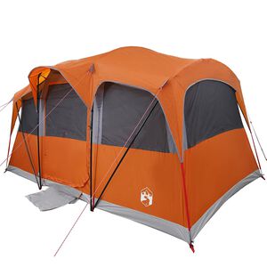 vidaXL Family Tent with Roof Orange and Orange 435 x 255 x 216 cm