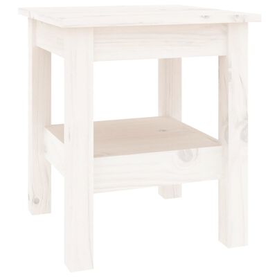 vidaXL Coffee Table White 35x35x40 cm Solid Wood Pine