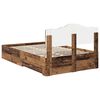 vidaXL Bed Frame with Headboard Old Wood 120 x 190 cm Engineered Wood