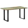 vidaXL Dining Table | Multicolour | Solid reclaimed wood, powder-coated steel