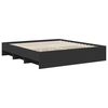 vidaXL Bed Frame with Headboard Black 180 x 200 cm Engineered Wood