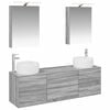 vidaXL Bathroom Furniture Set 5 pcs Grey Sonoma