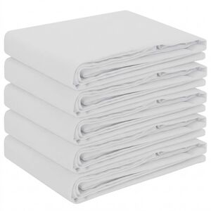 vidaXL Table Cloth 5 pcs Oval White 130 x 220 cm Polyester