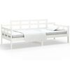 vidaXL Day Bed without Mattress White Solid Wood Pine 90x190 cm Single