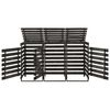 vidaXL Triple Wheelie Bin Shed 210x75x121 cm Painted Solid Pinewood