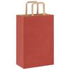 vidaXL Paper Bags 250 pcs with Handles Red 21x11x31 cm