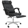 vidaXL Massage Reclining Office Chair Black Faux Leather