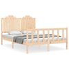 vidaXL Bed Frame without Mattress Double Solid Wood Pine