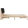 vidaXL Bed frame Brown and black 140 x 190 cm Solid pine wood