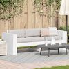 vidaXL Garden Sofa White 185.5 x 60 x 62 cm Solid Pine Wood