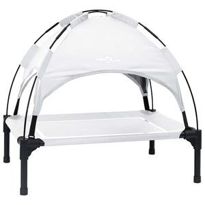 vidaXL Dog Bed 63 x 49.5 x 60 cm Steel Silver Grey