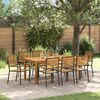 vidaXL Garden Dining Set 9 pcs Black Poly rattan