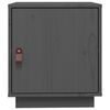vidaXL Bedside Cabinet Grey 40x34x45 cm Solid Wood Pine