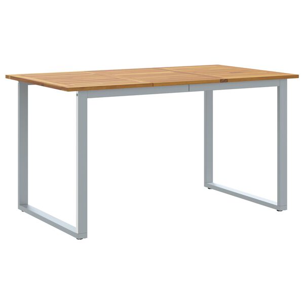 vidaXL Garden Dining Table Grey 140 x 80 x 75 cm
