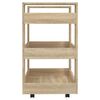 vidaXL Kitchen Trolley Sonoma Oak 60x45x80 cm Engineered Wood