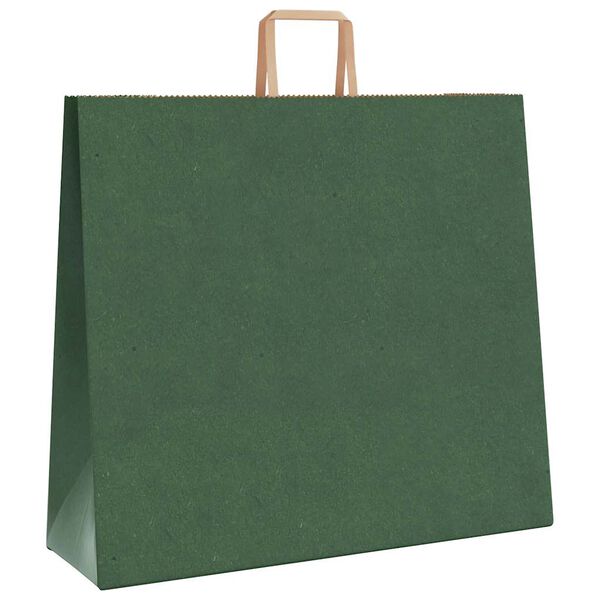 vidaXL Paper Bags 50 pcs with Handles Green 54x15x49 cm