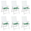 vidaXL Chair Cushions 6 pcs Leaf Pattern 50x50x4 cm Fabric