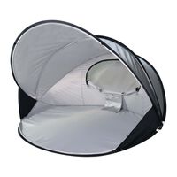 DERYAN Pop-up Luxe Beach Tent XXL 155x133x95 cm Silver