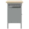 vidaXL Workbench Black and grey 100 x 55 x 85 cm Powder-coated steel