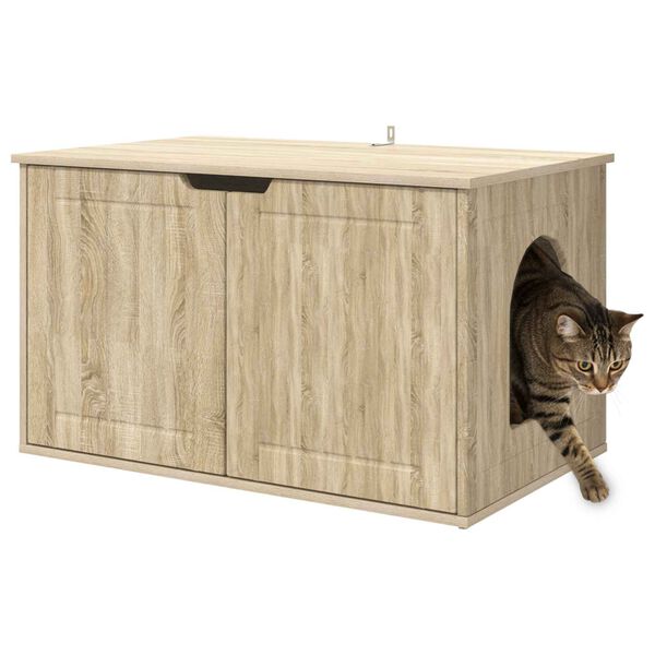 vidaXL Cat House Sonoma 85 x 55 x 53.5 cm Engineered Wood