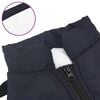 vidaXL Dog Coat with Harness Waterproof Reflective Navy Blue L