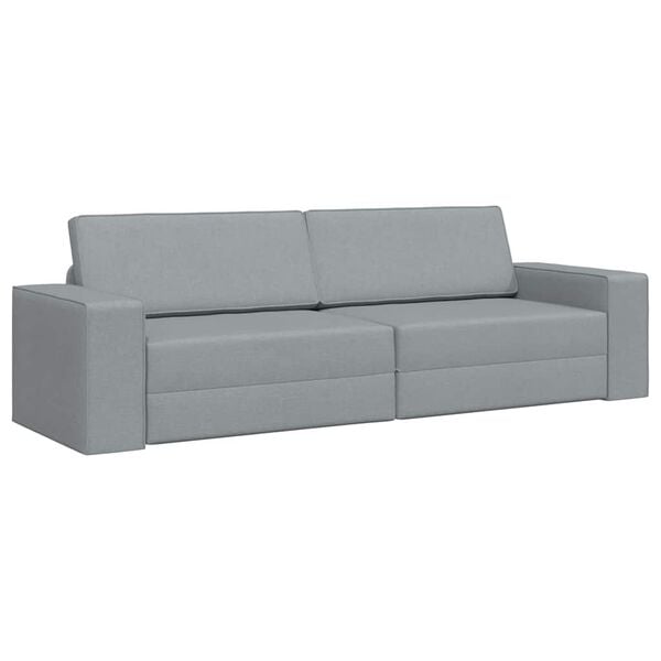 vidaXL Sofa Bed Light Grey 245 x 78 x 77 cm Velvet