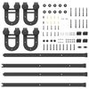 vidaXL Sliding Door Hardware Kit 183 cm Steel Black