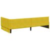 vidaXL Corner Bed Frame with Headboard Yellow 90 cm x 190 cm Velvet