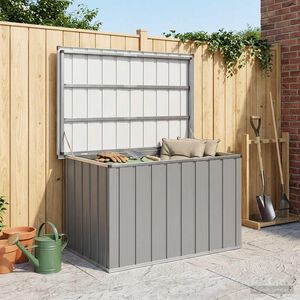 vidaXL Garden Storage Box Grey 109x67x65 cm