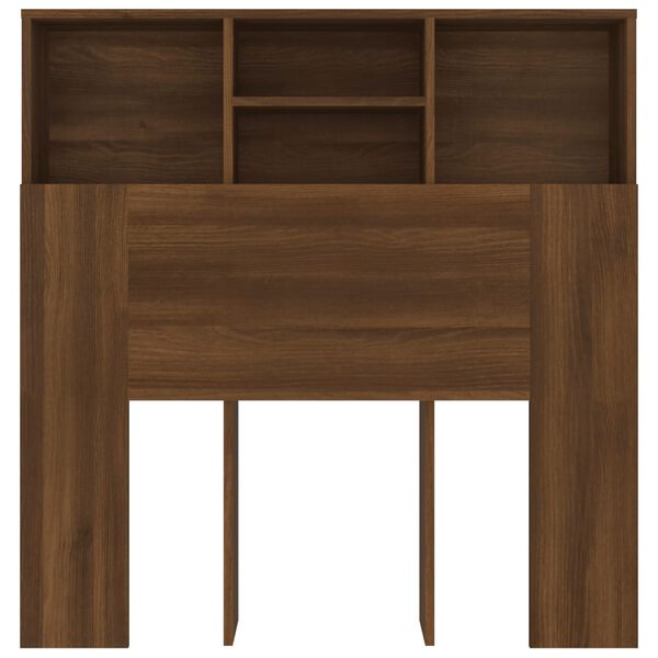 vidaXL Headboard Cabinet Brown Oak 100x19x103.5 cm