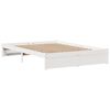 vidaXL Bed Frame with Headboard without Mattress White 140x200 cm