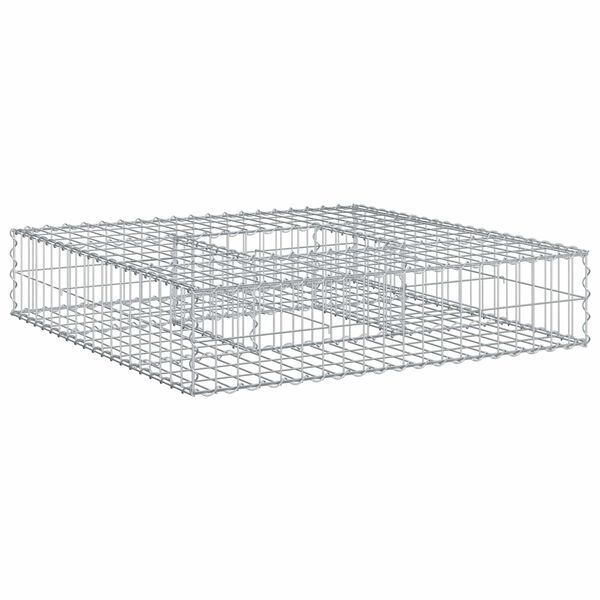 vidaXL Gabion Raised Bed Silver 100 x 100 x 20 cm Galvanised Steel