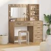 vidaXL Dressing Table Brown 78.5 x 41 x 135 cm Engineered wood