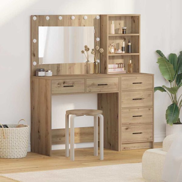 vidaXL Dressing Table Brown 78.5 x 41 x 135 cm Engineered wood
