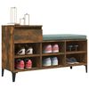 vidaXL Shoe Cabinet Smoked Oak 102x36x60 cm Engineered Wood