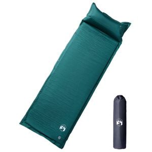 vidaXL Self Inflating Camping Mattress with Pillow 1-Person Green