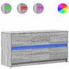 vidaXL TV Cabinet with LED Grey Sonoma 100x34x50 cm Engineered Wood