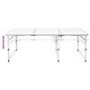Foldable Camping Table Set with 6 Stools Height Adjustable 180x60cm