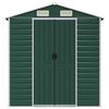 vidaXL Garden Shed Green 191x385x198 cm Galvanised Steel