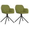 vidaXL Swivel Dining Chairs 2 pcs Light Green Velvet