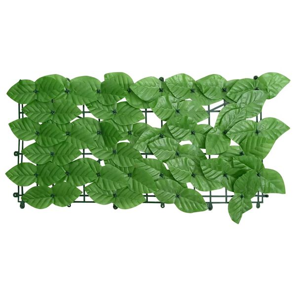 vidaXL Balcony Screen with Green Leaves 300x75 cm