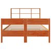vidaXL Bookcase Bed without Mattress Wax Brown 150x200 cm King Size Solid Wood Pine