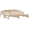 vidaXL Daybed with Trundle without Mattress 90x190 cm Single Solid Wood