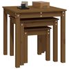 vidaXL Nesting Tables 3 pcs Honey Brown Solid Wood Pine