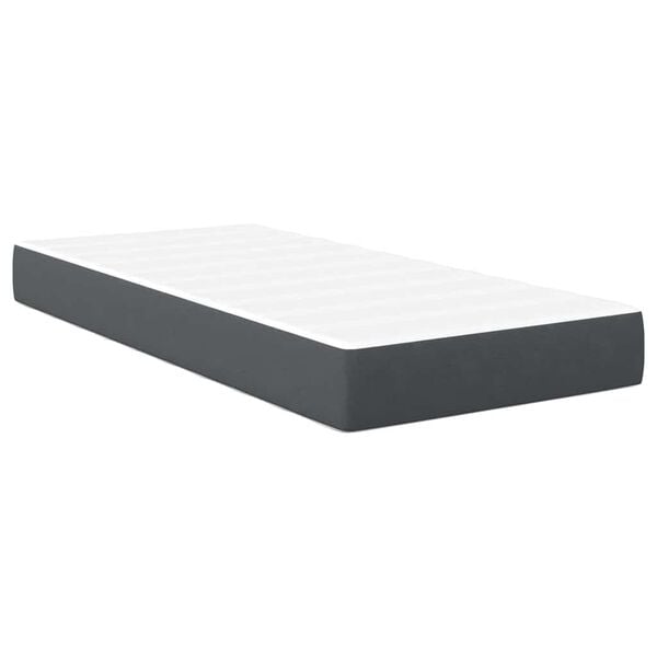 vidaXL Bed Mattress with Mattress Grey 80 x 200 cm Fabric