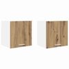 vidaXL Hanging Cabinet 2 pcs Artisan Oak and White Engineered Wood