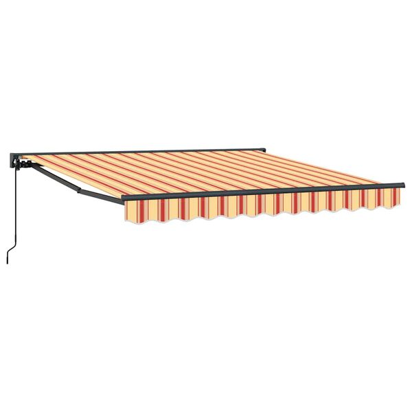 vidaXL Retractable Awning Multicolour 300 x 250 cm Polyester and Metal